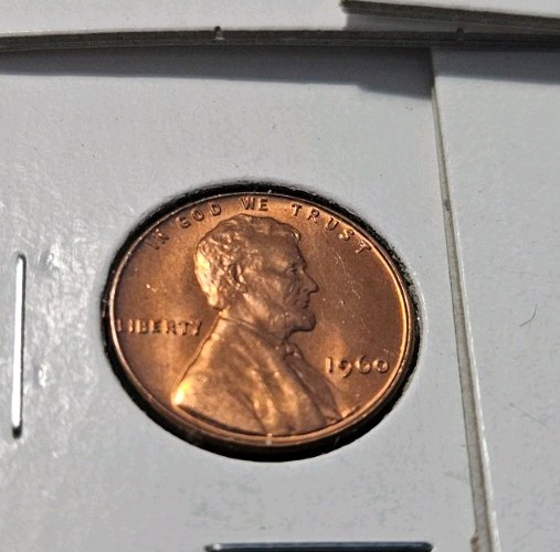 Cherry RED 1960-P Small Date Lincoln Memorial Cent BU Brilliant Uncirculated