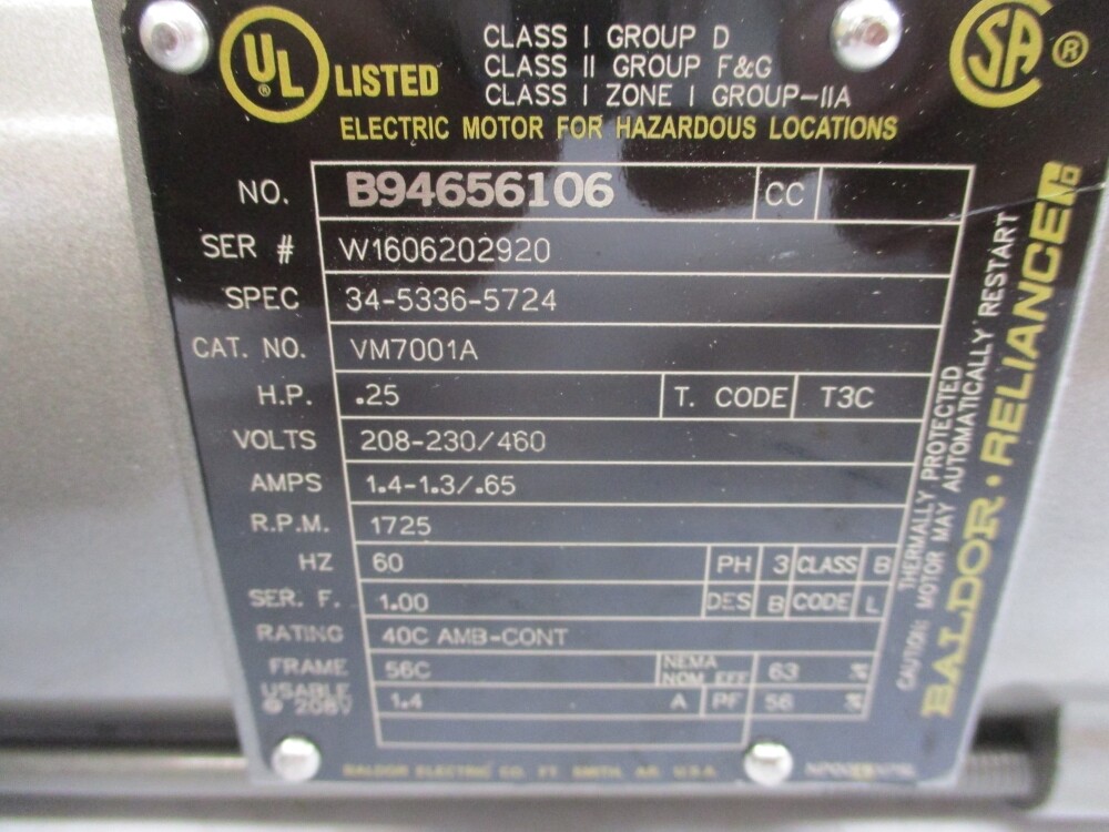 BALDOR VM7001A SER. F NSMP