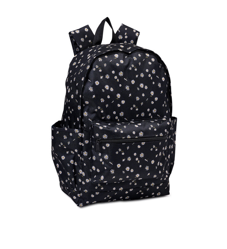 16.5” SCHOOL BACKPACK BOOKBAG - DAISYS | BLACK