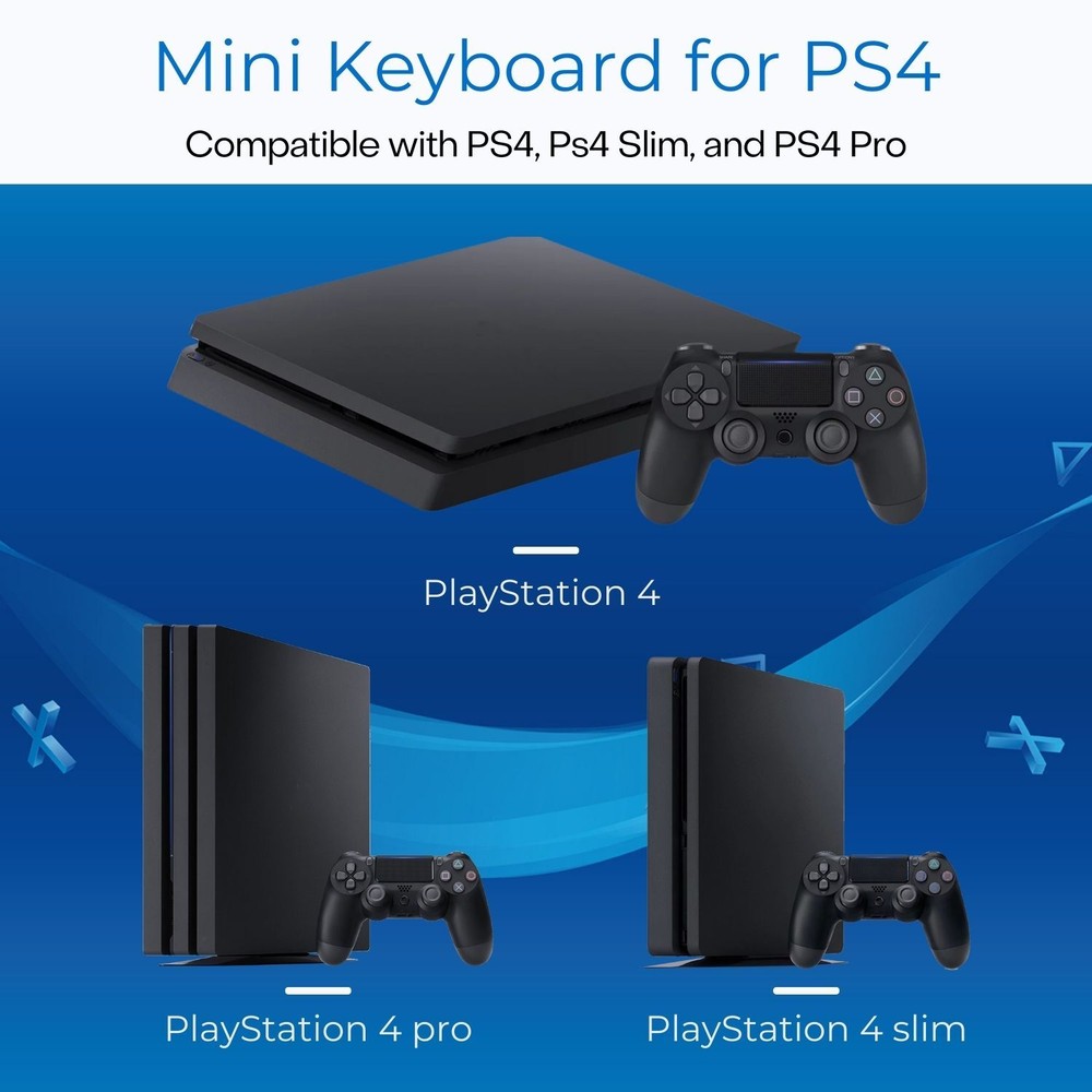 Bluetooth Mini Wireless Keyboard Keypad For Sony PS4 PlayStation 4 Controller
