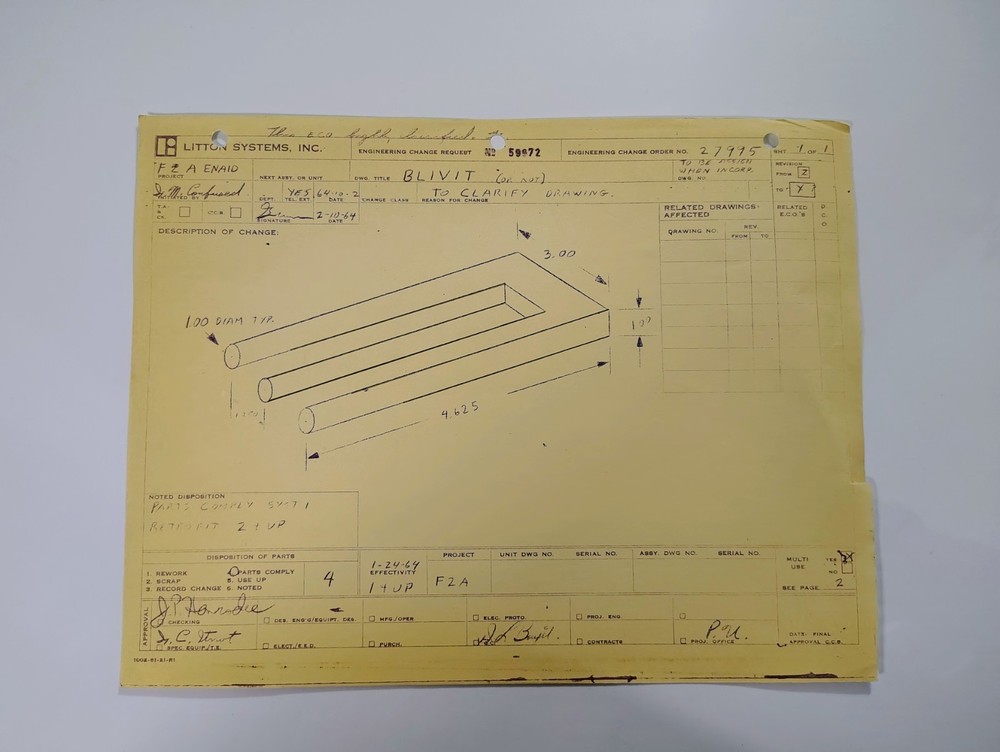 Cold War Litton LN-3 Inertial Navigation System Docs w/ Engineer Notes 1960