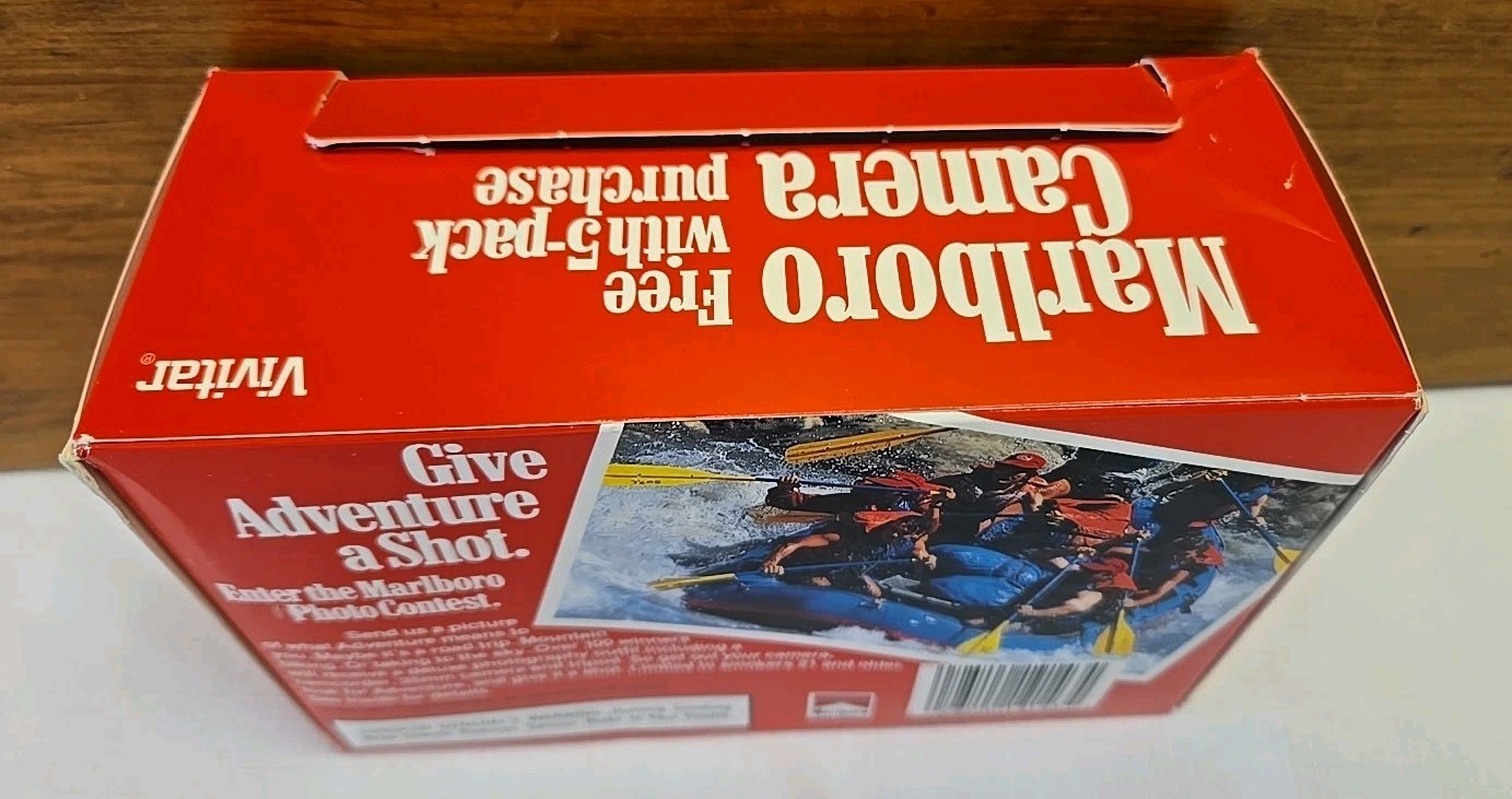 Vintage Marlboro Disposable Camera - With Box no cigarettes 35 mm 27 Exposures