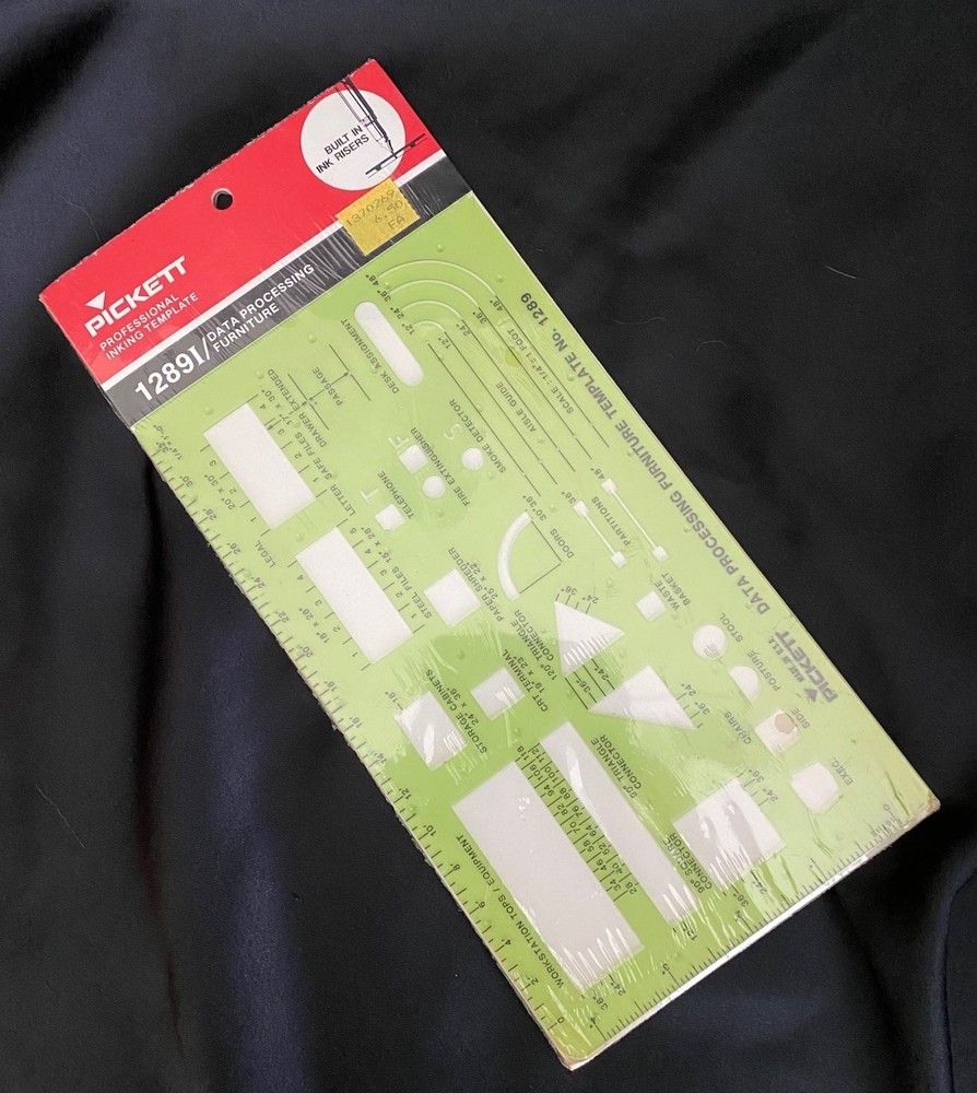 Pickett 1289i Data Processing Template for Forms & Flowcharts New Sealed