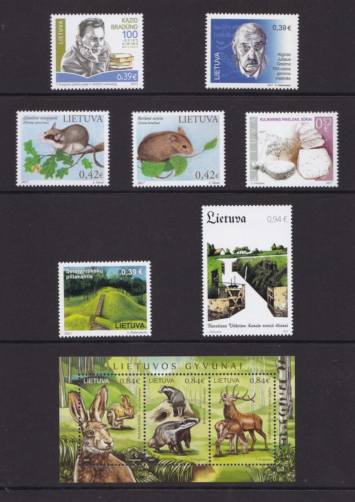 Lithuania Official Stamp Year Set 2017, MNH