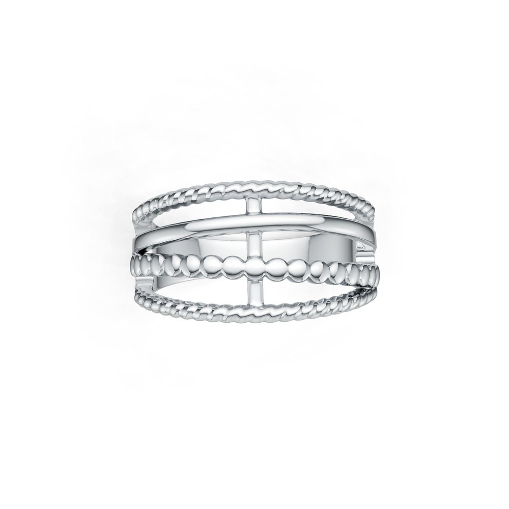 Sterling Silver Ring Multi-Row Twisted Rope Theme
