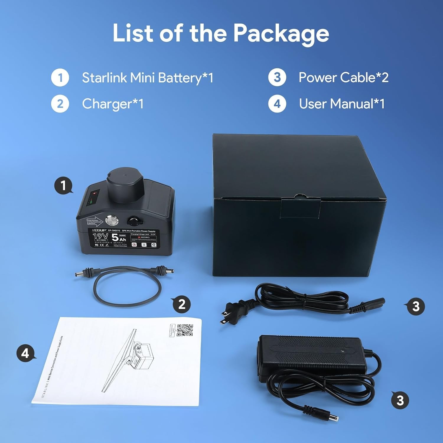 Starlink Mini Battery Pack w/ Mount & Power Adapter 2025 Upgraded Rechargeable