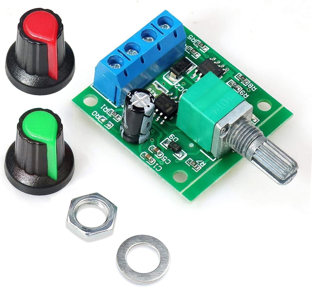2pcs PWM Low Voltage DC Motor Speed Controller 1.8V-12V, 2A Adjustable Switch