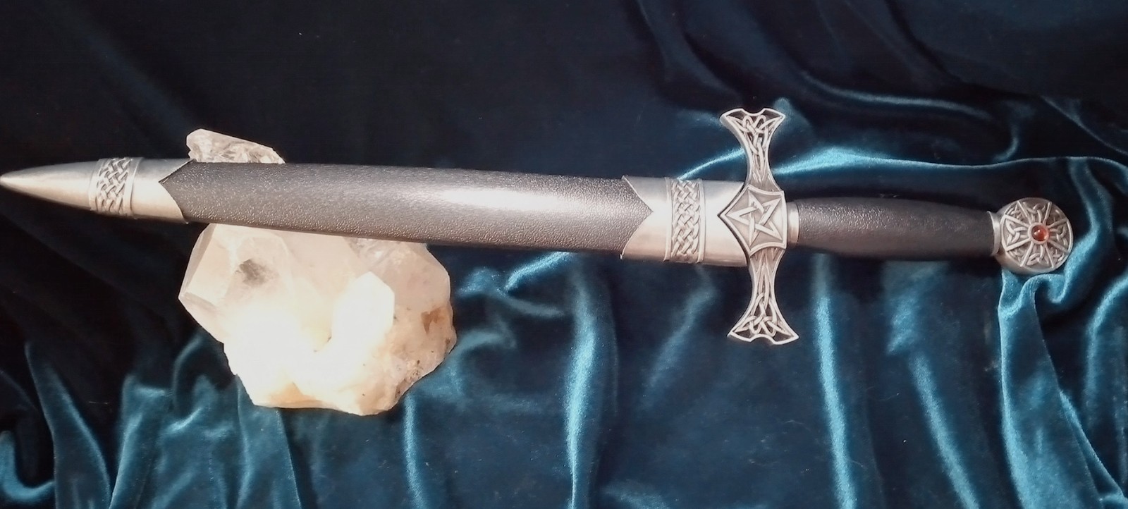 Celtic Athame with Pentacle Dagger Wiccan Pagan Ritual Athame with Rigid Sheath