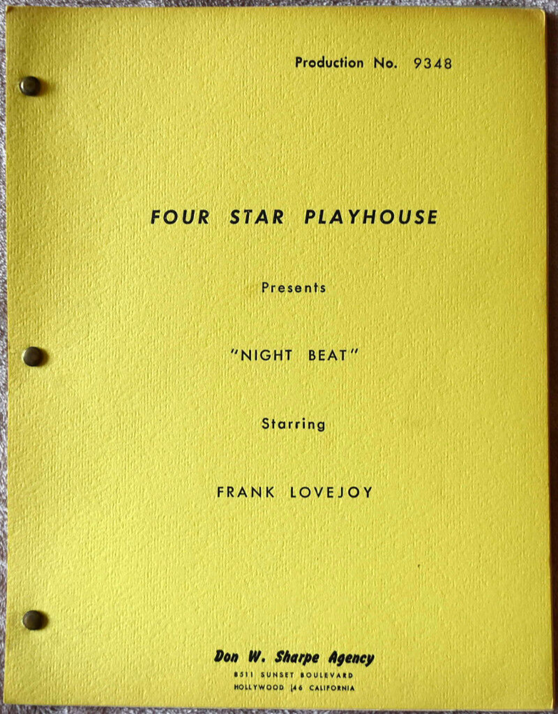 4 Star Playhouse "Night Beat" Original Screenplay Script #10