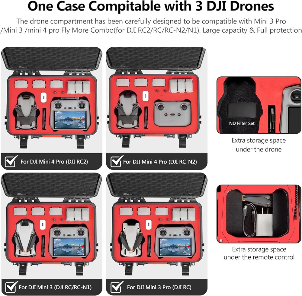 STARTRC Mini 4 Pro Case Waterproof Hard Carrying for DJI 3...