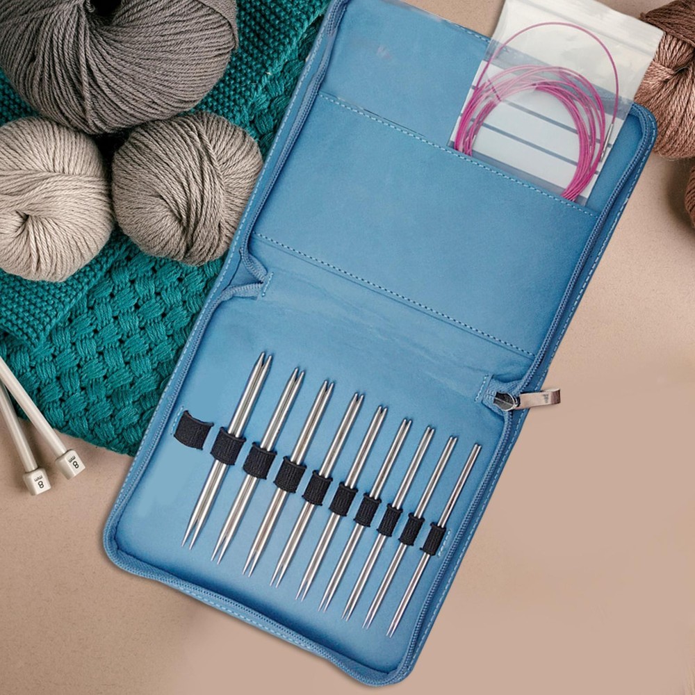 Circular Knitting Needle Set Supplies 9 Size Interchangeable Crochet Needle for