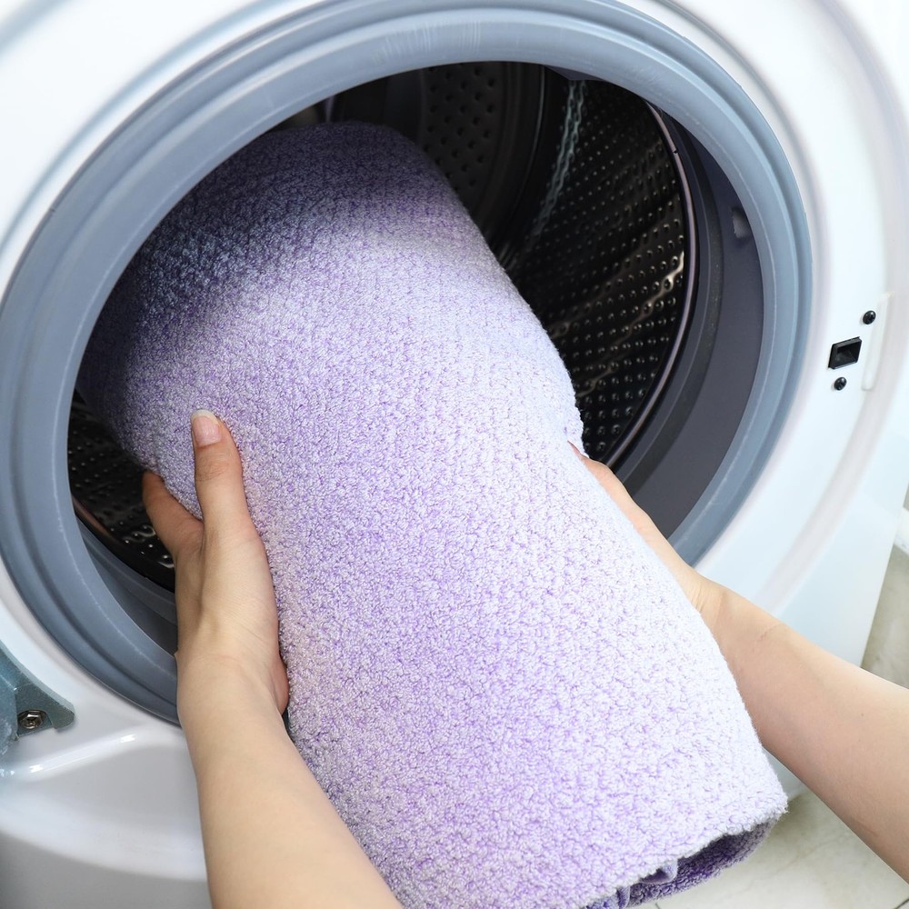 Everplush Diamond Collection Oversized Bath Towel 2 Pack Lavender 30x56 Quick-Dr