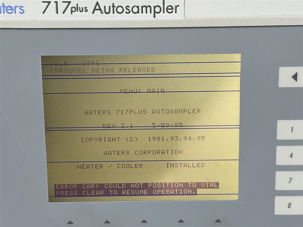 WATERS 717PLUS WAT078900 CHROMATOGRAPHY AUTOSAMPLER + HEATER COOLER MODULE