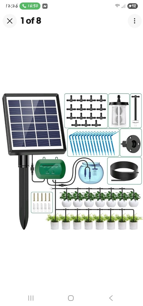 NEW - Anset solar automatic watering system - drip - 15 m hose
