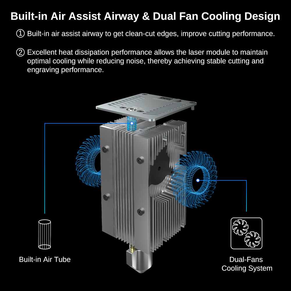 Upgrader K40 LASER TREE 40W Optical Power Laser Cutting Engraver Module Head
