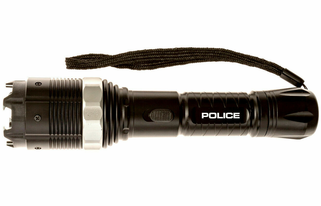 POLICE Stun Gun 8810 Max Volt Metal Self Defense Rechargeable LED Flashlight