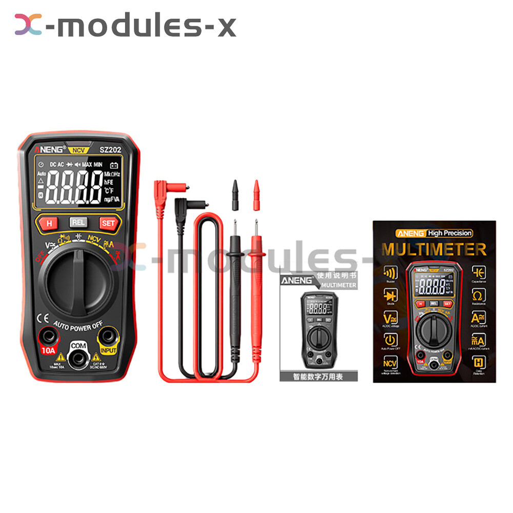 ANENG SZ202 Digital Multimeter AC DC Meter Voltmeter Ammeter Capacitance Tester