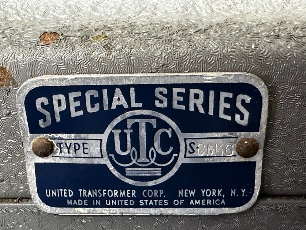UTC S CM 16 Cathode Modulation Transformer UTC Special Series Output Transformer