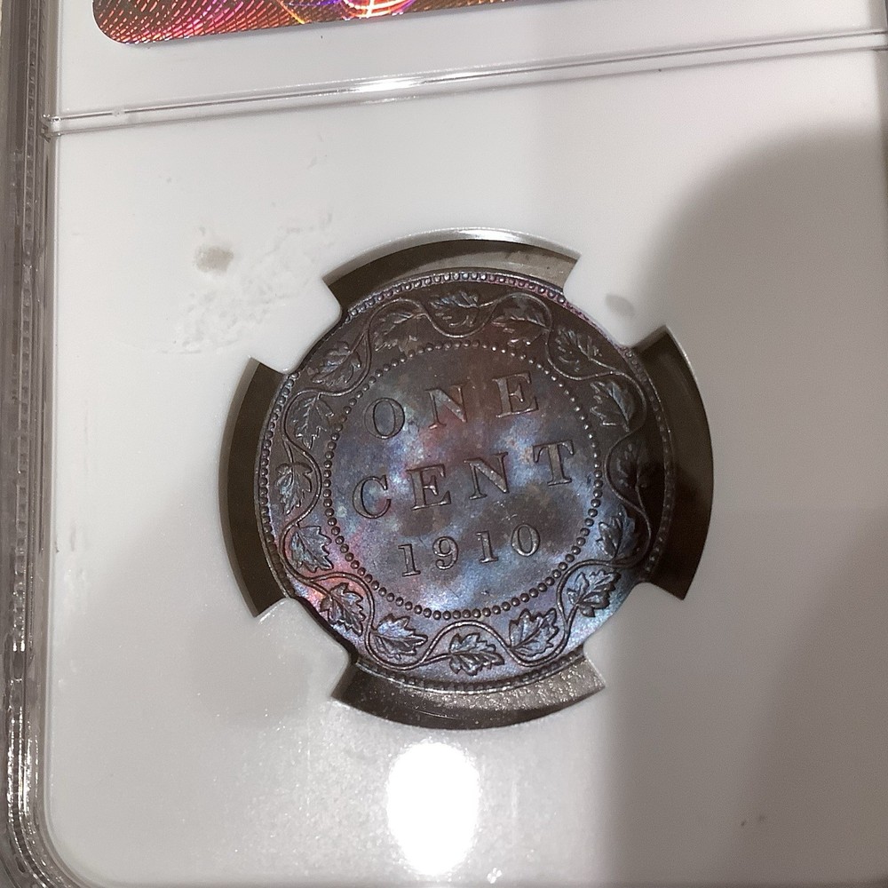 1910 Canada Large Cent NGC MS64BN **Beautiful Toning**