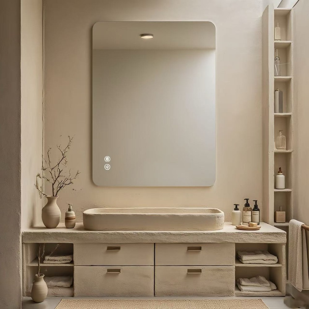 LED Anti-Fog Bathroom Mirror w/3 Color Temperatures, Memory Function & Backlight
