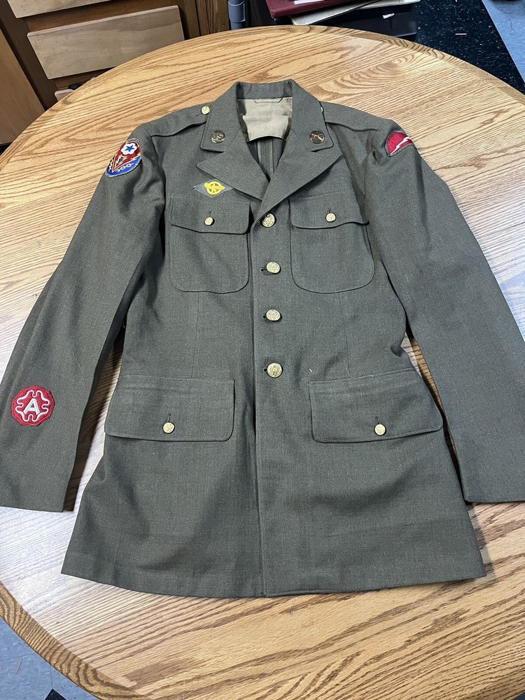 WWII ETO Adsec / 78th Division / 9th Army 4 Pocket Jacket Size 39