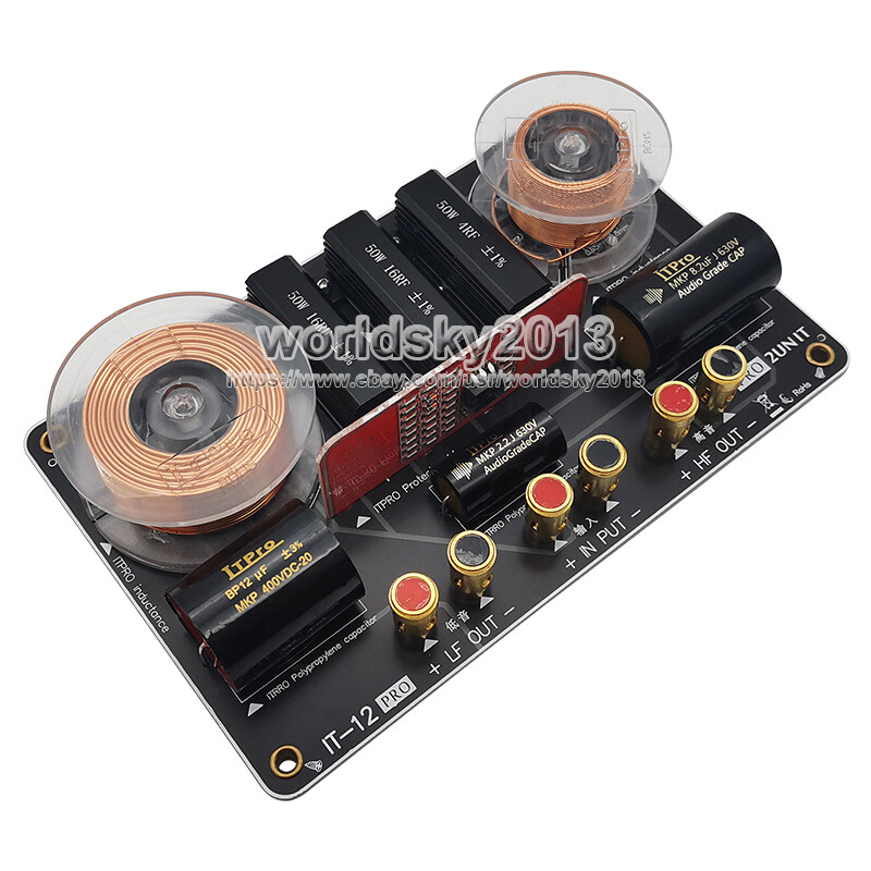 1pcs 800W 2 Way 2 Unit High-Low Speaker Frequency Divider Filter Crossover Board