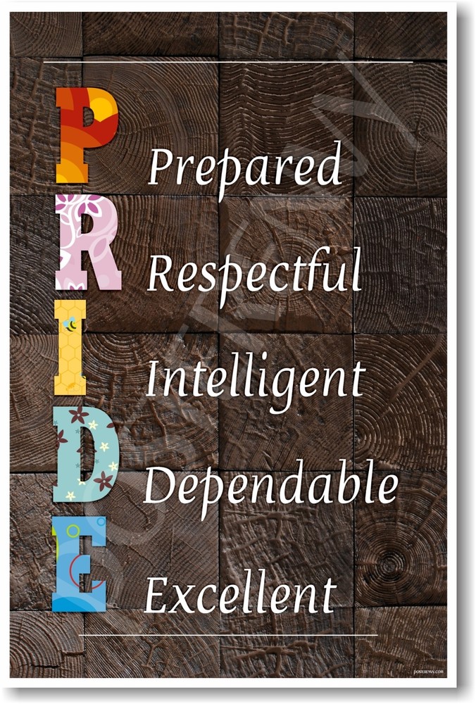 PRIDE - NEW Classroom Motivational Poster