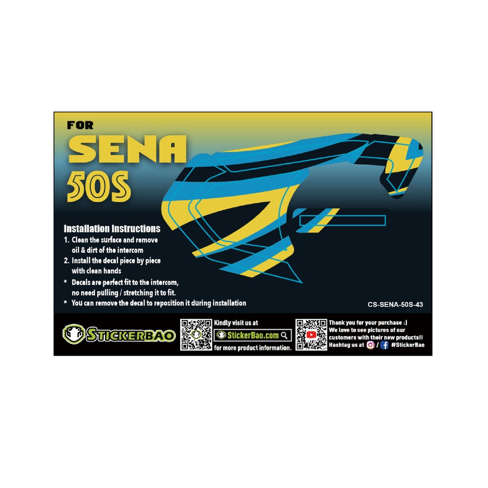 Color Contrast Device Surface Sticker For SENA 50S Intercom x1