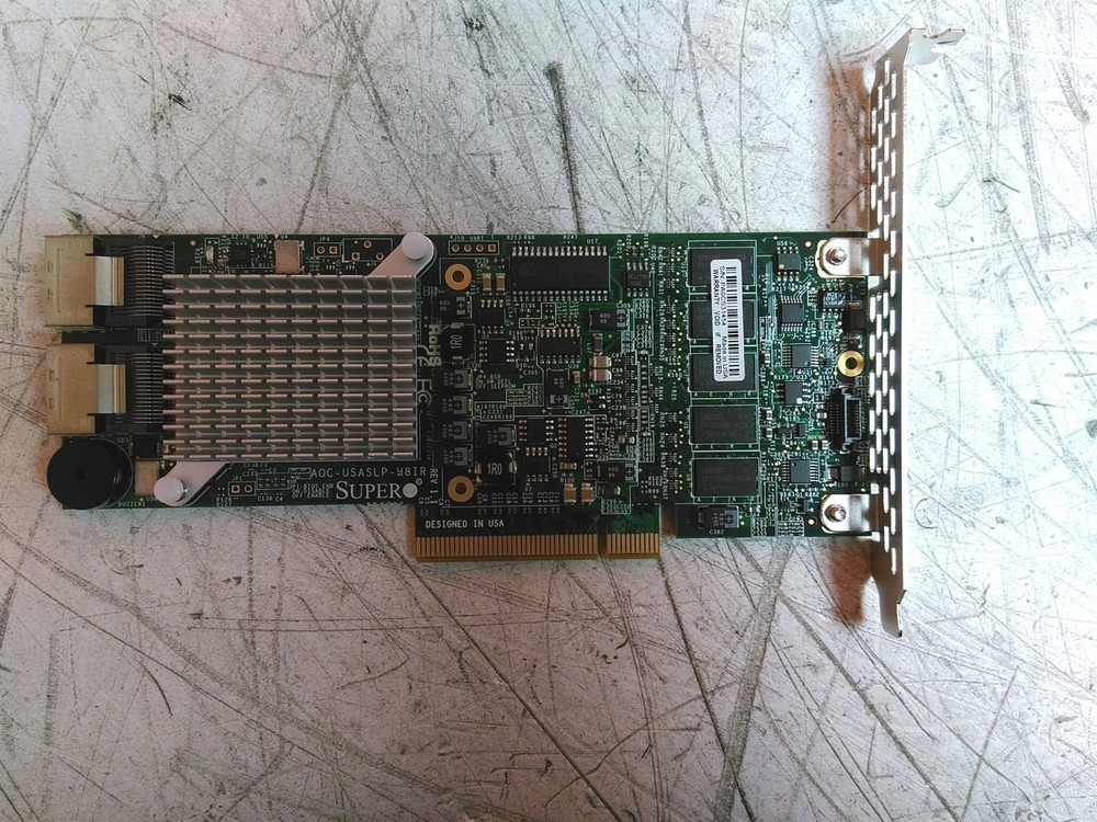 SuperMicro AOC-USASLP-H8IR PCIe RAID Controller Card w/ Cable