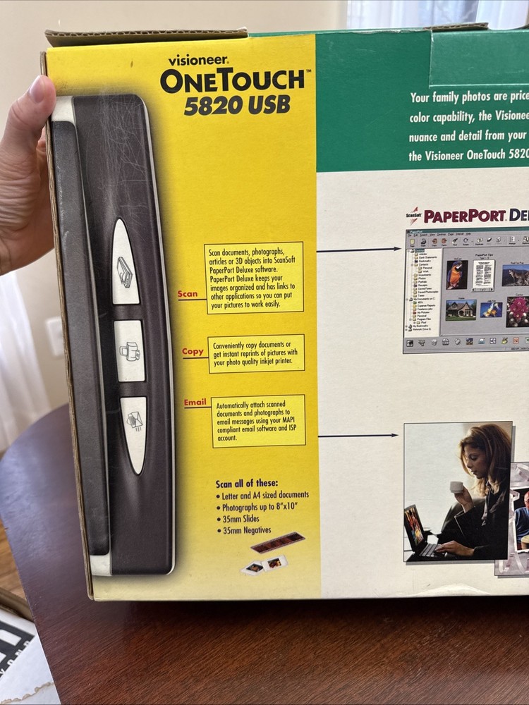 Genuine NEW Open Box Visioneer OneTouch 5820 USB Scanner