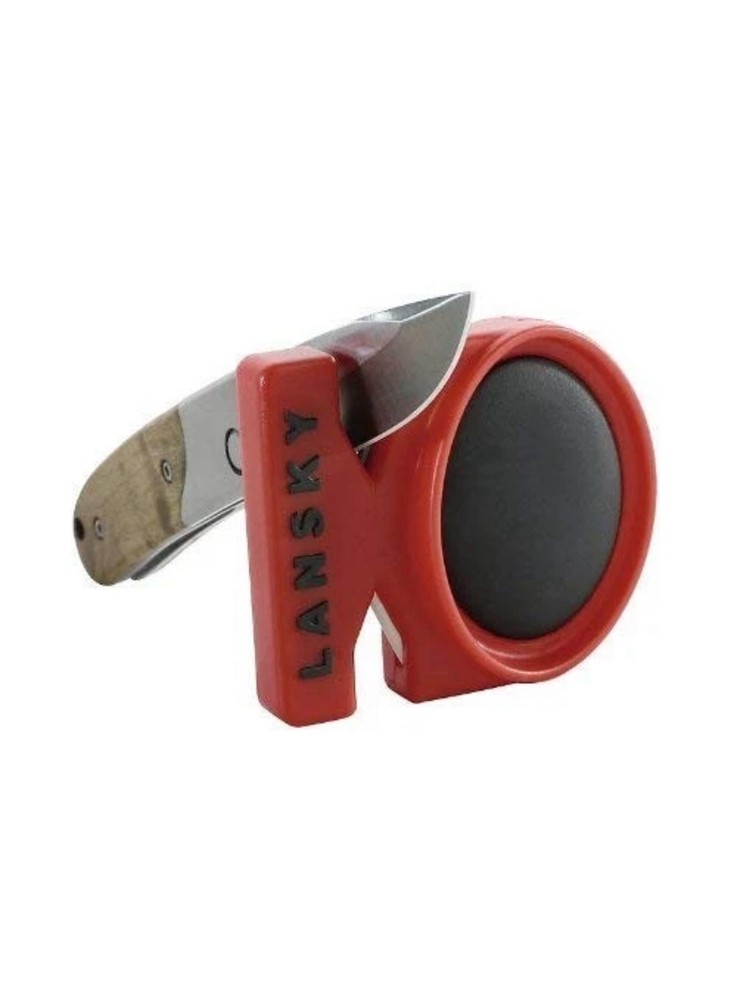 Lansky Quick Fix Tungsten Carbide Knife Pocket Sharpener Rubber Grip LCSTC