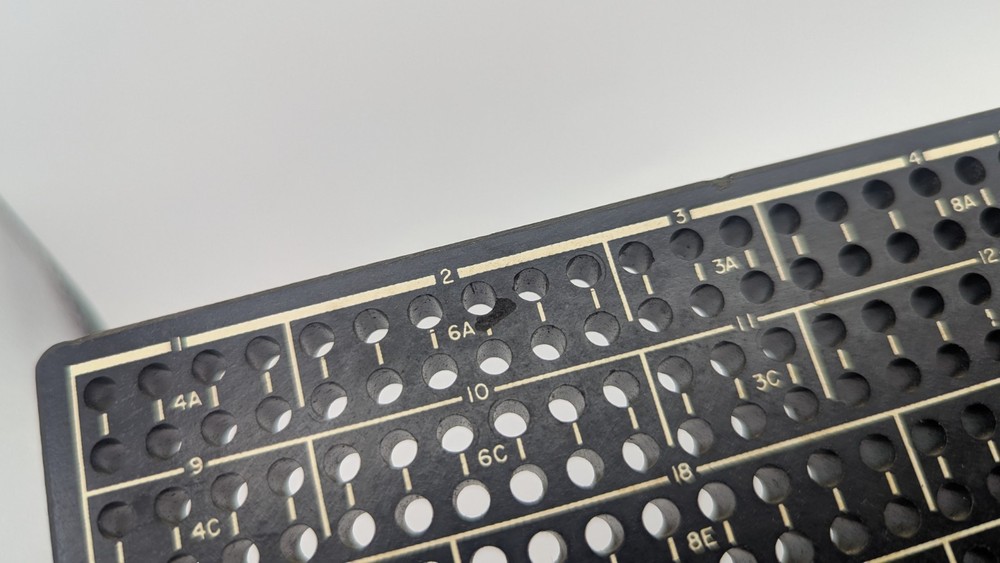 Vintage IBM 407-8-9 ACCOUNTING MACHINE Plugboard Control Panel FOR DISPLAY