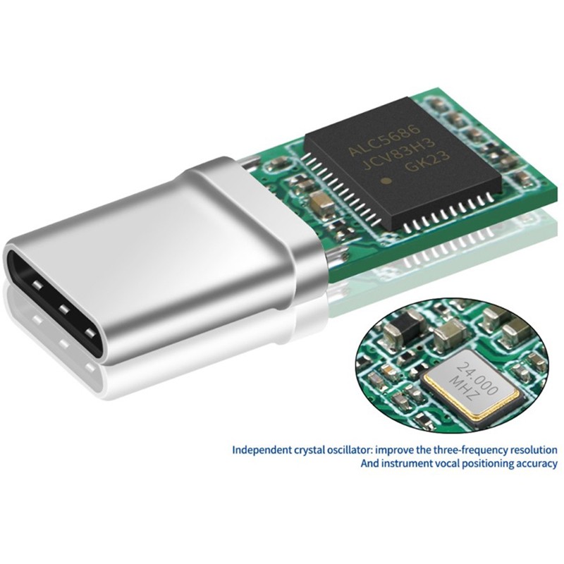 ALC5686 Chip Type-C Digital Audio Headphone Plug DAC Decoding Connector Adapter