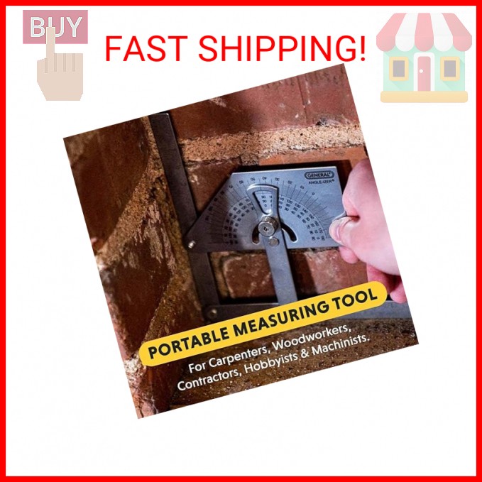 General Tools Protractor and Angle Finder #39, Stainless Steel, Outside, Inside,