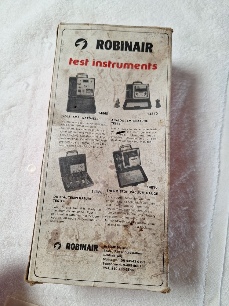 Robin Air 14970 Refrigerant Leak Detector With Case. NOT TESTED