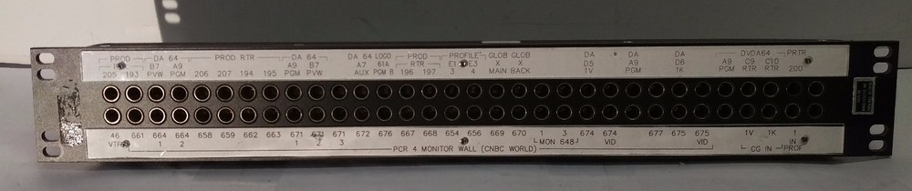 19" Kings 7475-10 Dual Jack Patch Panel 2 x 32