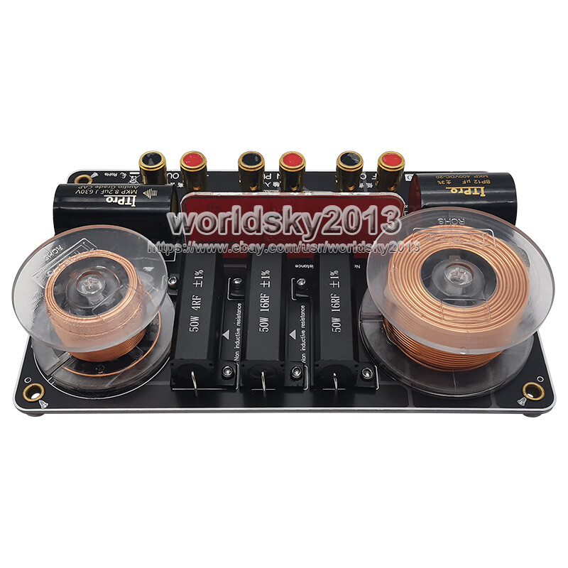 1pcs 800W 2 Way 2 Unit High-Low Speaker Frequency Divider Filter Crossover Board