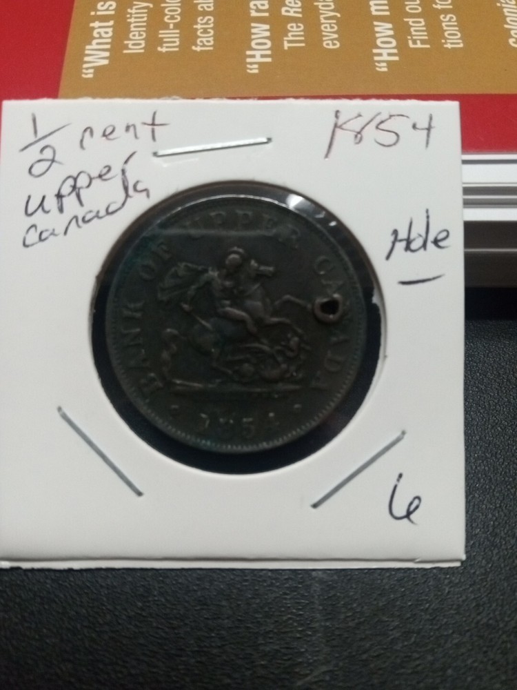 1854 Upper Canada 1/2 Cent Free Shipping!!!