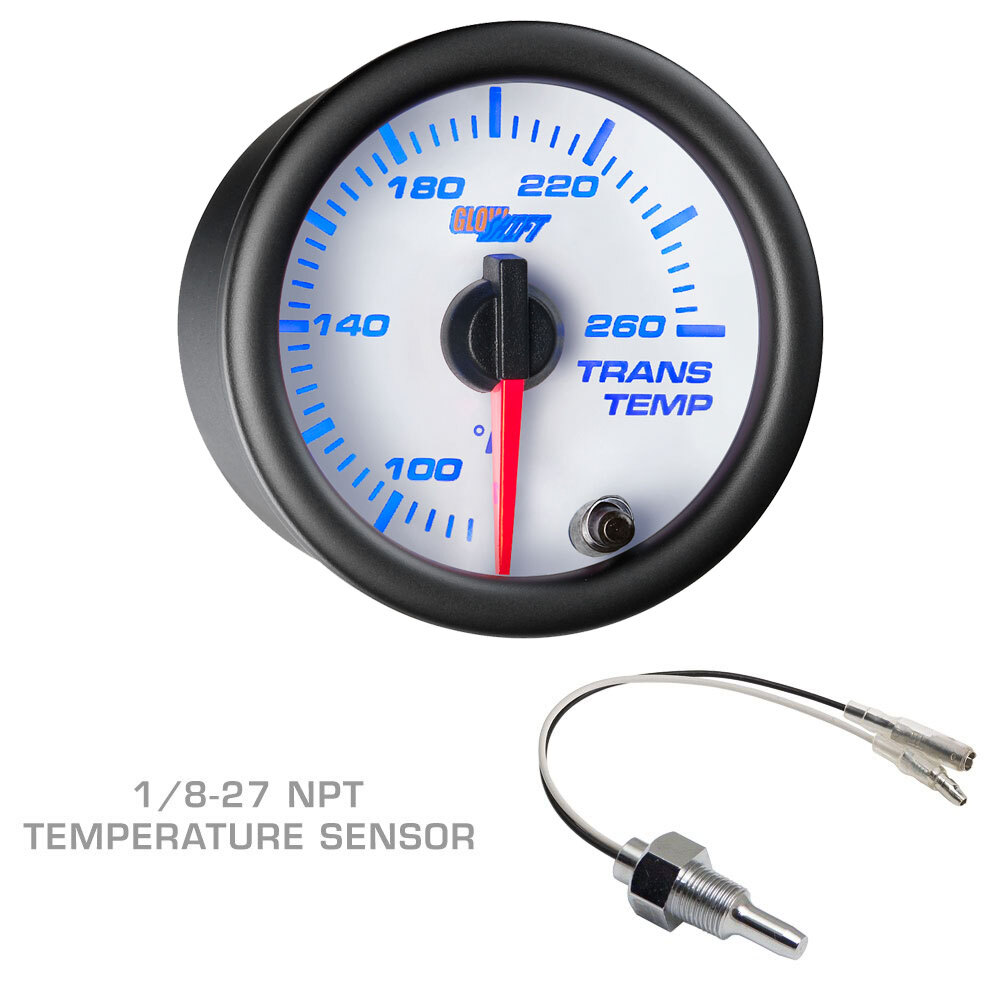 White 7 Color Diesel Gauge Set - Boost, Pyrometer EGT, Trans Temp