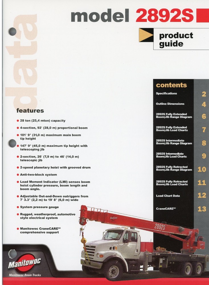 Manitowoc Crane Brochure Collection