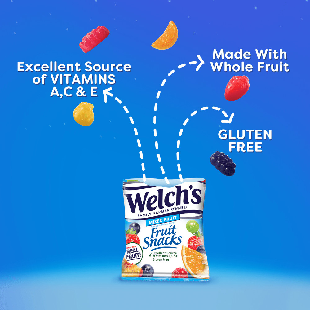 Welch's Made With Real Fruit Fruit Snacks Mixed Fruit 0.8 oz 40 Count