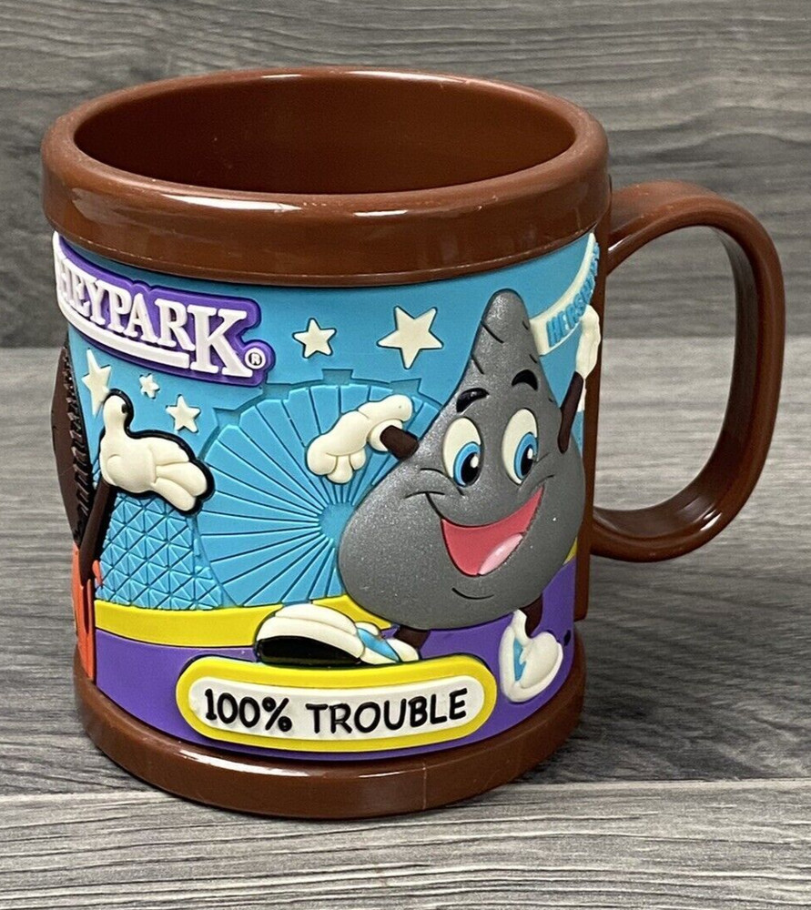 Hershey Park 3D Plastic Brown Vintage Coffee Tea Cup Mug
