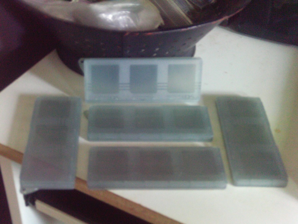 5-Nintendo DS Clear plastic Armor hard case, 3 game storage protectors