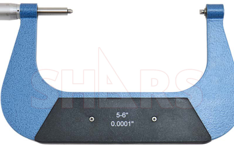 SHARS 5-6" SCREW THREAD CARBIDE MICROMETER MULTI ANVILS .0002 NEW P}