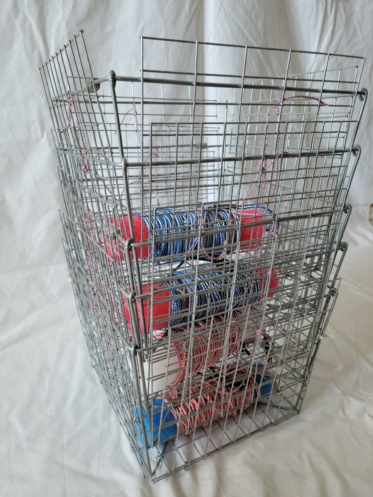 EZ-CRABBING Topless/Open Panel Trap - Fully Rigged w/ 20 ft Pull Rope