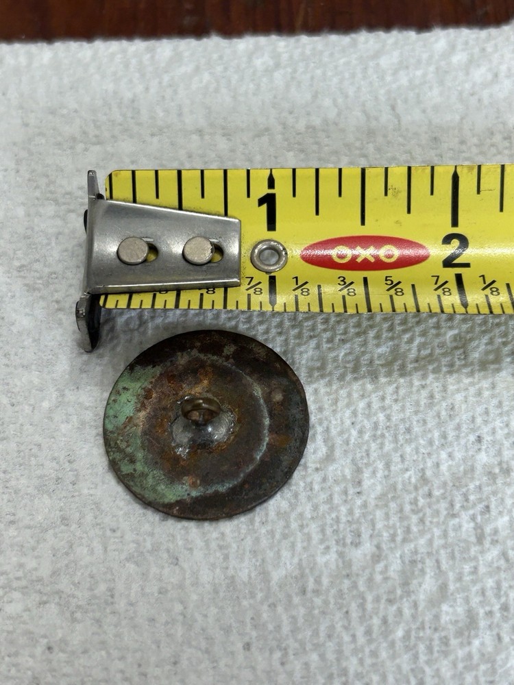 Antique Victorian Enamel Button 1” Diameter