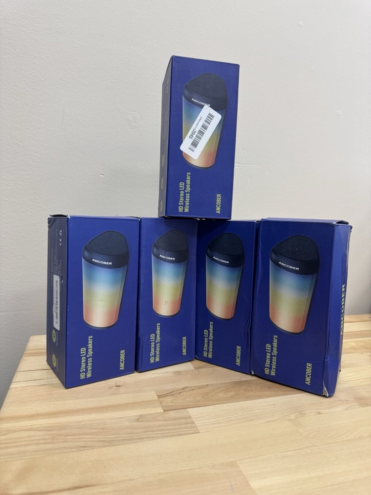 Ancober HD Stereo LED Wireless Speakers