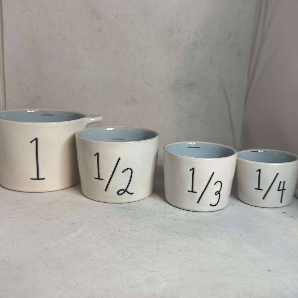 Rae Dunn Disney Princess Cinderella Ceramic Nesting Measuring Cup Set