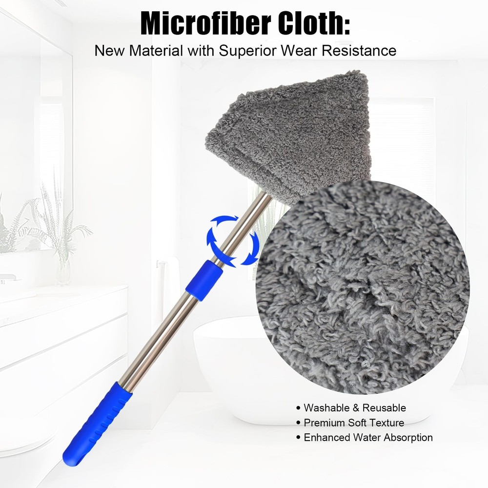 Windshield Squeegee Car Cleaning Tool, Equipped with 4 Reusable and Washable ...