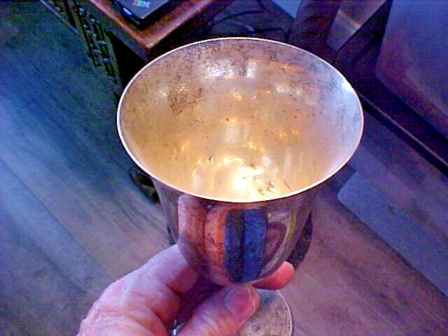 WW2 1941 Dated Infantry School Horse Show Sterling Silver Goblet Trophy 3.9 Ozs